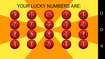 Lottery Numbers Generator اسکرین شاٹ 3