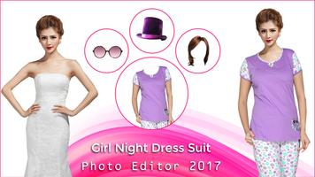 Girl Night Dress Suit Photo Editor 2017 पोस्टर