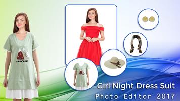 Girl Night Dress Suit Photo Editor 2017 imagem de tela 2