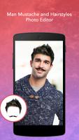 Man Mustache and Hairstyle Affiche