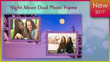 Night Moon Dual Photo Frame Screenshot 1