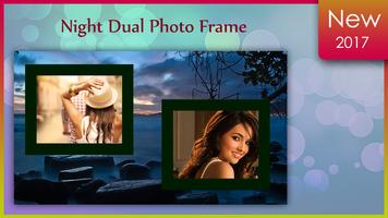 Night Dual Photo Frame पोस्टर