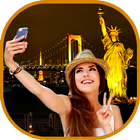 Monumentos famosos Selfie-icoon