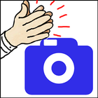 Photo camera clap hands icon