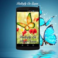 Butterfly on screen | Prank app Affiche