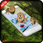 Lions on screen | Prank app آئیکن