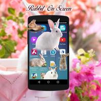 Rabbits in Phone | prank app captura de pantalla 1