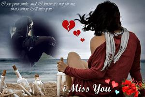 Miss You Photo Frame Editor capture d'écran 2