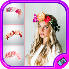 Beautiful Flower Crown Photo Editor-icoon