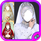 Muslim Hijab Wedding Gown Photo Montage ไอคอน