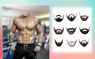 Men Body Builder Photo Editor : SixPack tattoo App capture d'écran 2