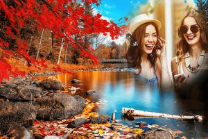 Autumn Photo Fraems Cartaz