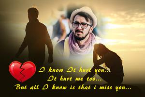 Miss You Photo Frame پوسٹر