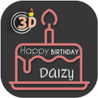 3d Name On Birthday Cake آئیکن
