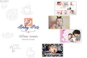 Baby pics & collage Affiche
