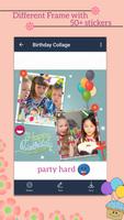 Birthday Collage Frames Affiche