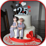Name On 3D Anniversary Cake আইকন