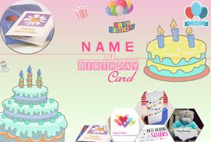 Name On Birthday Card Affiche