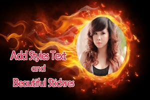 Fire Photo Frame ポスター