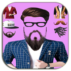 Man HairStyle Photo editor  , mustache , suit 2018 آئیکن