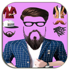 Man HairStyle Photo editor  , mustache , suit 2018-icoon
