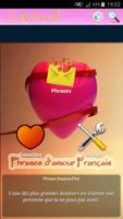 Phrases d'amour Francais Cartaz