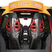 Car interior design idea icon