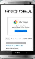 Physics Formulas List Affiche