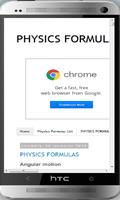 Physics Formulas List poster