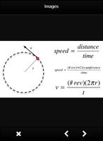 Fórmulas de movimiento circular de física Poster