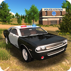 Police Car Driving Offroad Zeichen