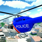 Police Helicopter City Flying icône