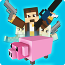 Pixel Shooting Blocky Island APK