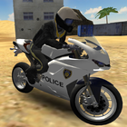 Police Motorbike Desert City ikona