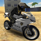 Police Motorbike Desert City иконка