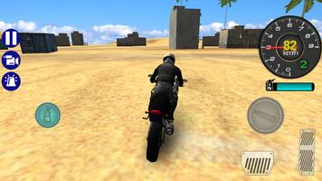 Police Motorbike Desert City capture d'écran 1
