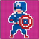 Color By Number Superhero Coloring - Pixel art APK