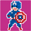 Color By Number Superhero Coloring - Pixel art aplikacja