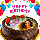 Imagens no bolo de aniversário com efeitos ícone