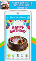 Imagens no bolo de aniversário com efeitos Cartaz