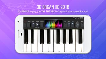 3D ORG - Org Keyboard Music, 3D Piano Affiche