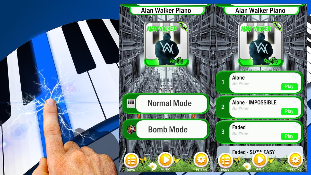 Alan Walker Piano Tiles For Android Apk Download - roblox piano faded by alan walker
