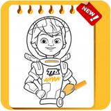 How To Color Miles from Tomorrowland for adult icône