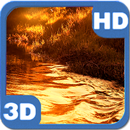 Glitter River on Golden Sunset Landscape APK