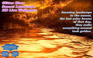 برنامه‌نما Glitter River on Golden Sunset Landscape عکس از صفحه