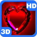 Red Shaped Magic Diamond Heart 3D