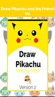 Dibuja a Pikachu y sus amigos Poster