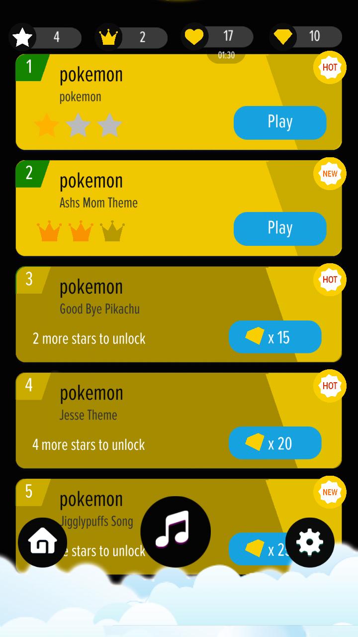 Piano Tiles For Pokemon For Android Apk Download - pokemon theme song piano roblox