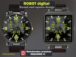 PiKA Robot digital Watch Face Affiche