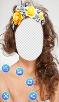 برنامه‌نما Flowers Hairstyle Photo Frames عکس از صفحه
